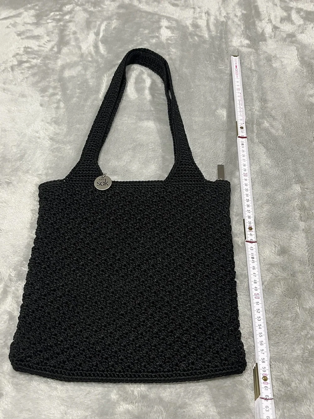 The Sak Black Woven Shoulder Bag NEW